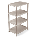 Этажерка универсальная "Джета" 4 полки (коричнево-серая)