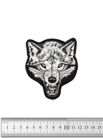 Шеврон Волк (оскал) вышивка