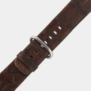 Ремешок кожаный для Apple Watch 42/44/45/49mm Classic темно-коричневого цвета