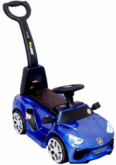 Каталка-толокар + электромобиль Rivertoys Porsche E777EE синяя RiverToys