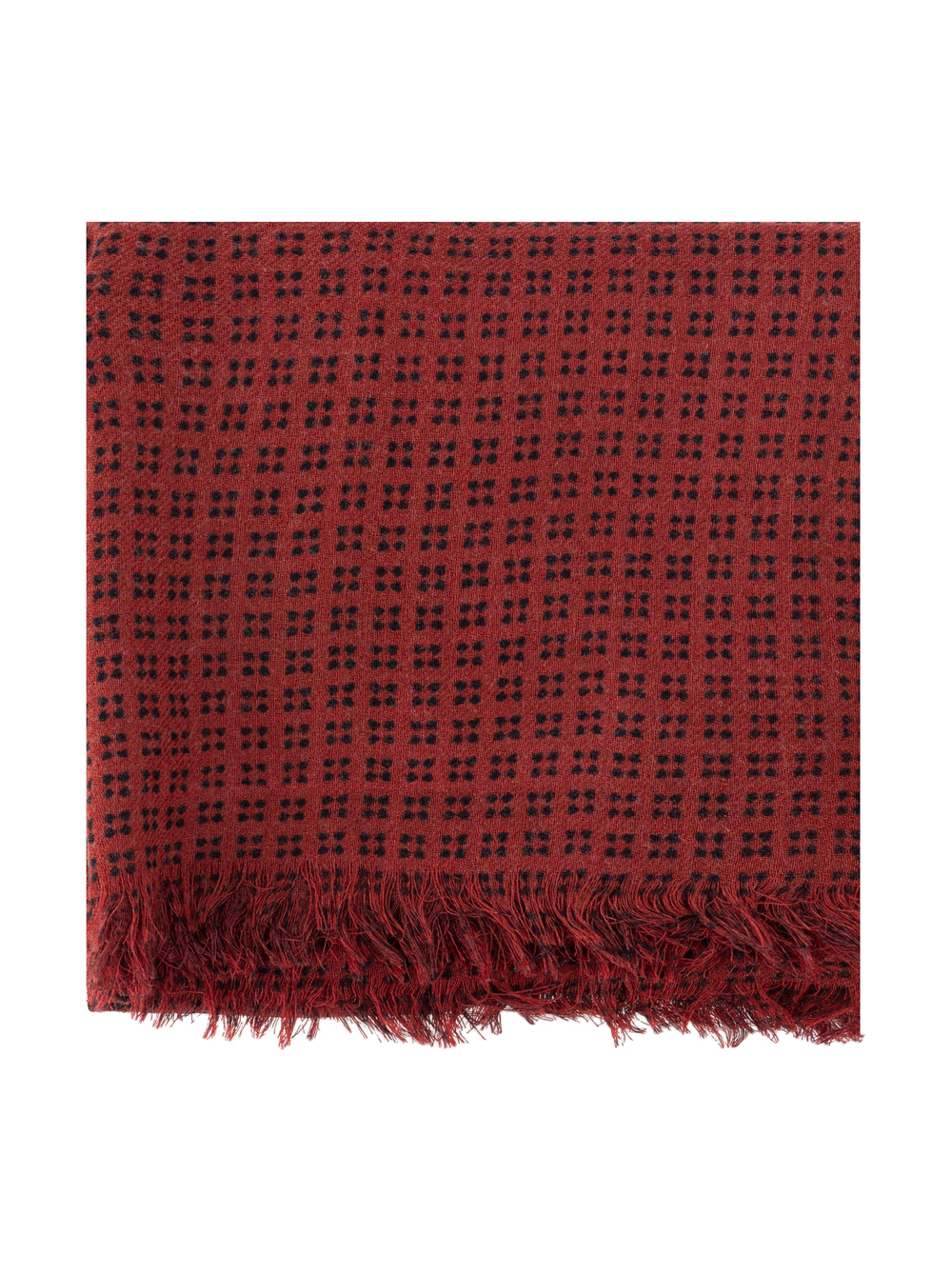 MALO Шарф  - бордовый с рисунком