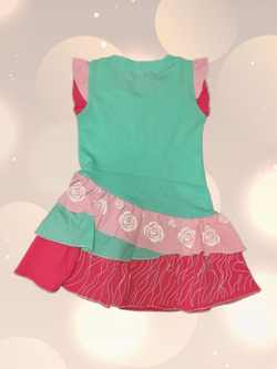 09-19 бирюза, розовый, малиновый платье детское