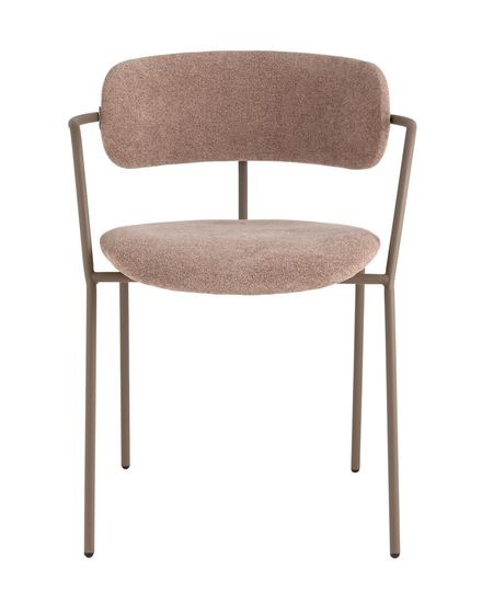 Стул Дженни букле бежевый каркас бежево-серый матовый