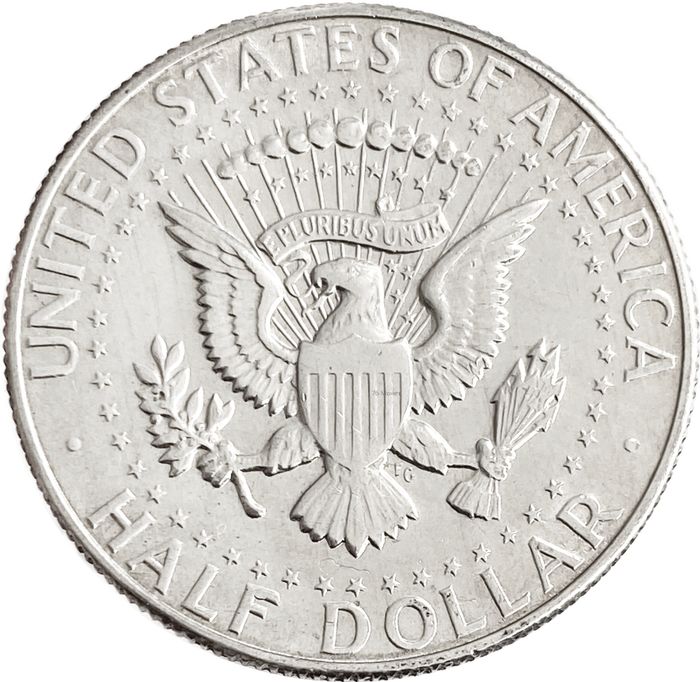 50 центов (1/2 доллара, half dollar) 1966 США (Кеннеди)