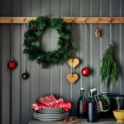 ВИНТЕРФИНТ VINTERFINT Искусственный венок 45 см, ель/шишки
