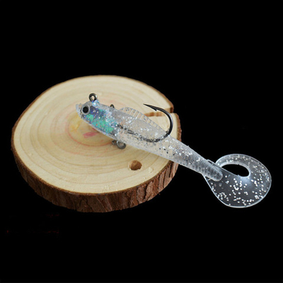 Мягкая силиконовая приманка твистер для рыбалки свинцовая голова с крючками