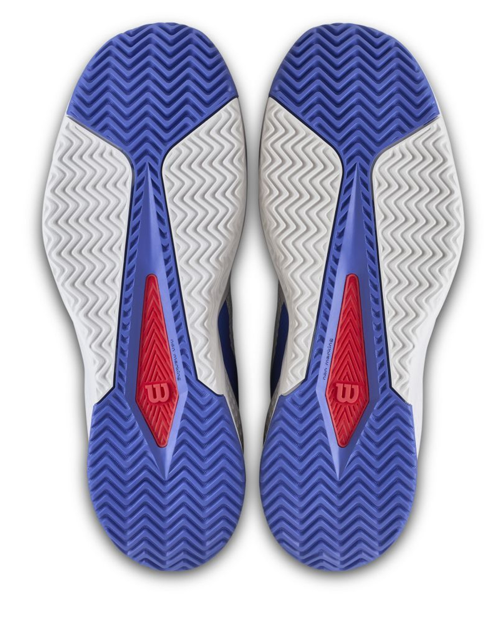 Мужские кроссовки теннисные Wilson Rush Pro Lite - white/amparo blue/safety yellow