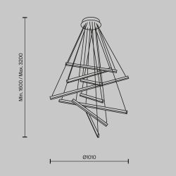 Люстра светодиодная Maytoni   MOD016PL-L96BK