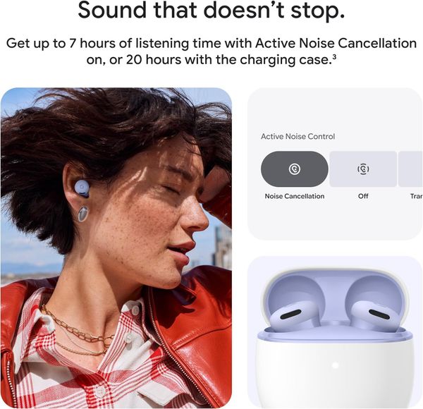 Беспроводные наушники Google Pixel Buds 2a, Фиолетовый | Iris