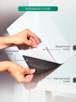 Магнитный винил с клеевым слоем А4 10 штук