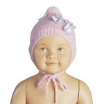 Шапка для девочек на завязках 1-3 года, в ассорт. Арт. 933503