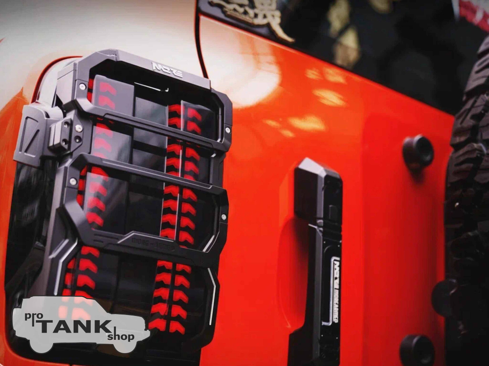 Алюминиевые накладки на задние фары MORE (черные) для TANK 300