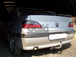 Фаркоп оцинкованный Galia P027A для Peugeot 406 седан 1995-2004(паспорт и сертификат в комплекте)(без электрики)
