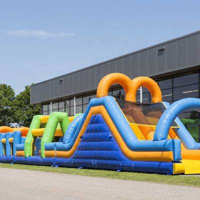 Надувная полоса препятствий  для тимбилдинга «Арена», 27×3×4 м