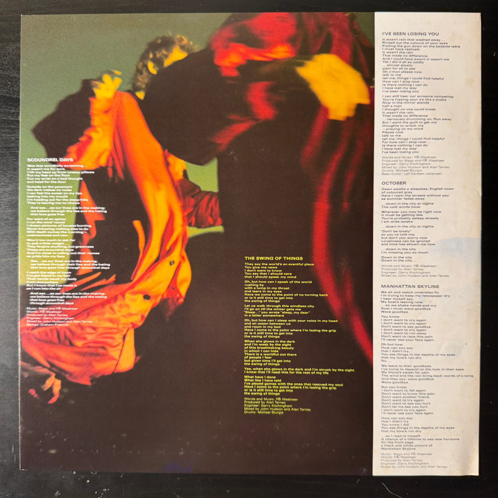 a-ha ‎– Scoundrel Days (Япония 1986г.)