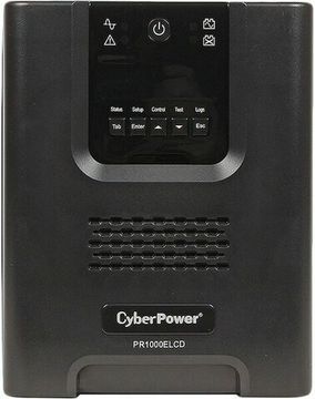 Источники бесперебойного питания (UPS, ИБП) CyberPower Источник бесперебойного питания CyberPower PR1000ELCD Line-Interactive 1000VA/900W USB/RS-232/EPO/SNMPslot (8 IEC С13)