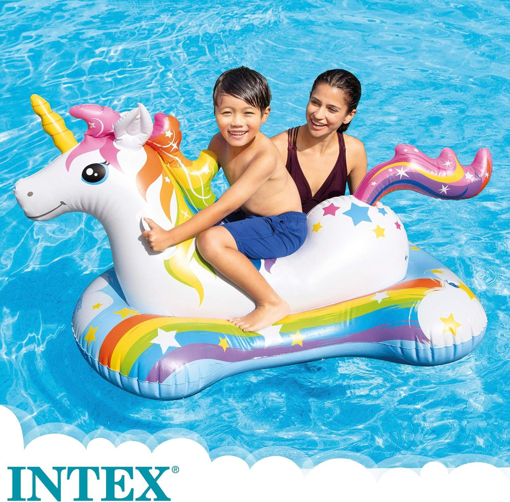 Надувной матрас-наездник Intex 57552 "Единорог", 163х86см