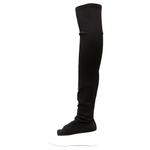 Rick Owens DRKSHDW Abstract Stockings Boot Black Milk Women"s