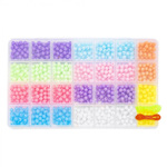 Набор для создания украшений-бусины Alingar, 220х130х20мм, "Радужные шарики", 1 вид бусин-10 цв., 2х1,2 м леска, пластик. пенал с европод.