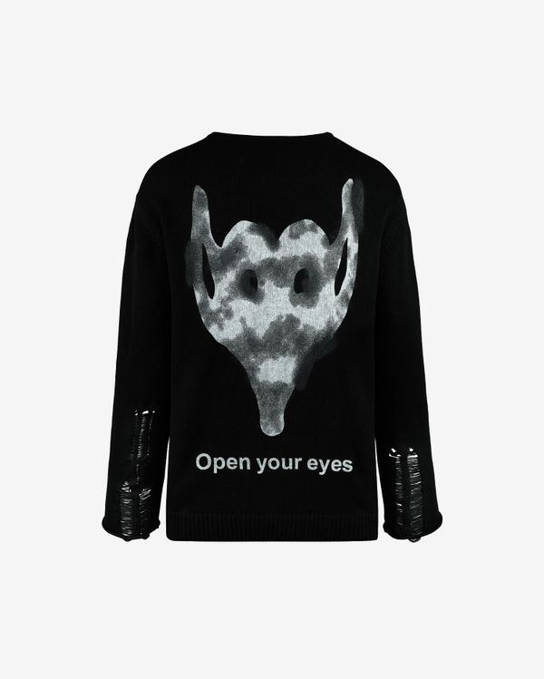 Свитер Open your eyes черный - фото 2