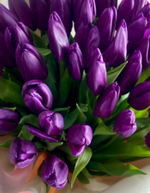 Букет из 45 фиолетовых тюльпанов