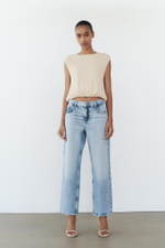 ZARA | ДЖИНСЫ С ВЫСОКОЙ ПОСАДКОЙ Z1975 STRAIGHT CROPPED