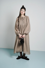 Платье с объемным рукавом, "Брызги шампанского"