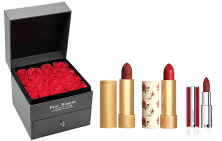 Набор декоративной косметики GUCCI Rose Box Makeup Sets Easy-to-Blend Velour Natural Long-Lasting Матовый 3 Pack