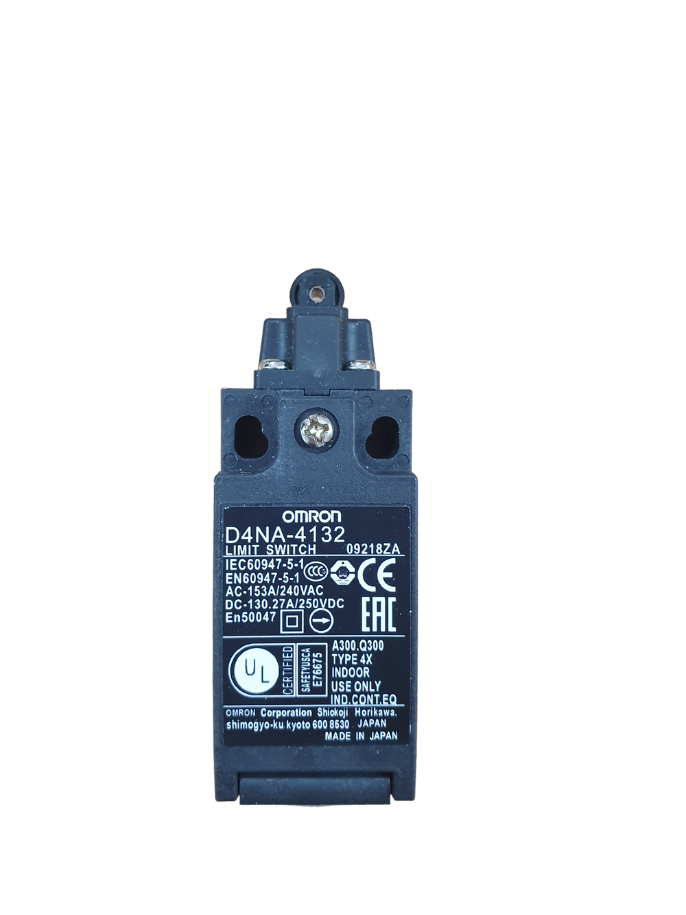 Концевой выключатель безопасности, Приподнятый шток с роликом, D4N-4132, OMRON