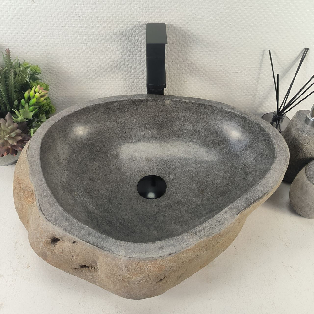 Раковина из речного камня RS-65581 55*44*15