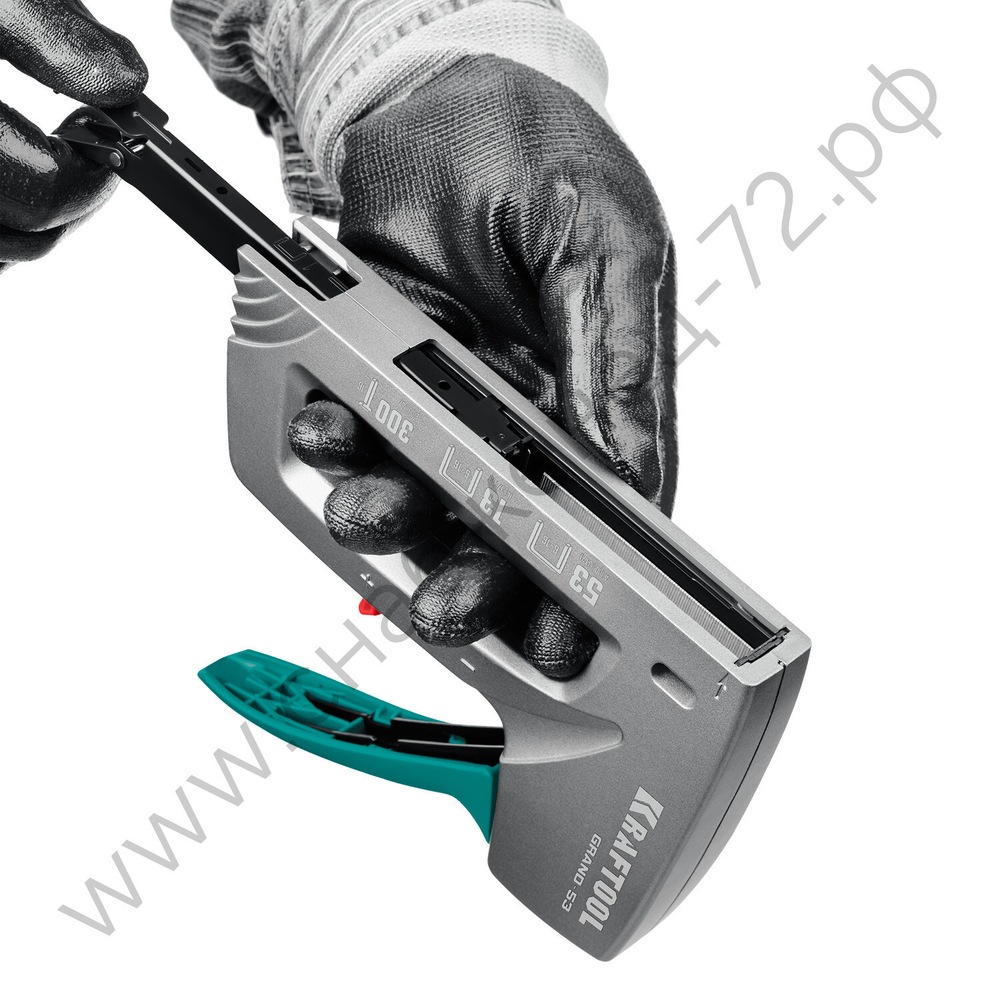 KRAFTOOL GRAND-53 тип 53 (A/10/JT21) 23GA(6-16мм)/13/300, алюминиевый рессорный степлер (3193)