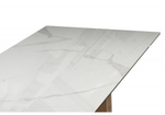 Керамический стол Woodville Бернардо 180x90 statuario titan gloss, дуб монтана