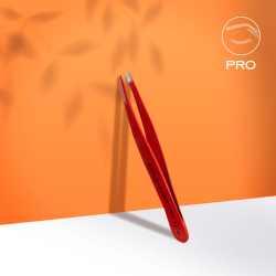 Пинцет EXPERT 11 TYPE 4мм (П-49) узкие скошенные кромки Красный (TE-11/4) СТАЛЕКС