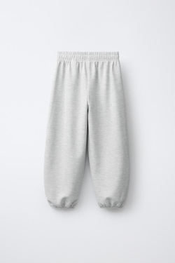 ZARA ДЖОГГЕРЫ ВАФЕЛЬНОЙ ФАКТУРЫ GYM, СЕРЫЙ МЕЛАНЖ