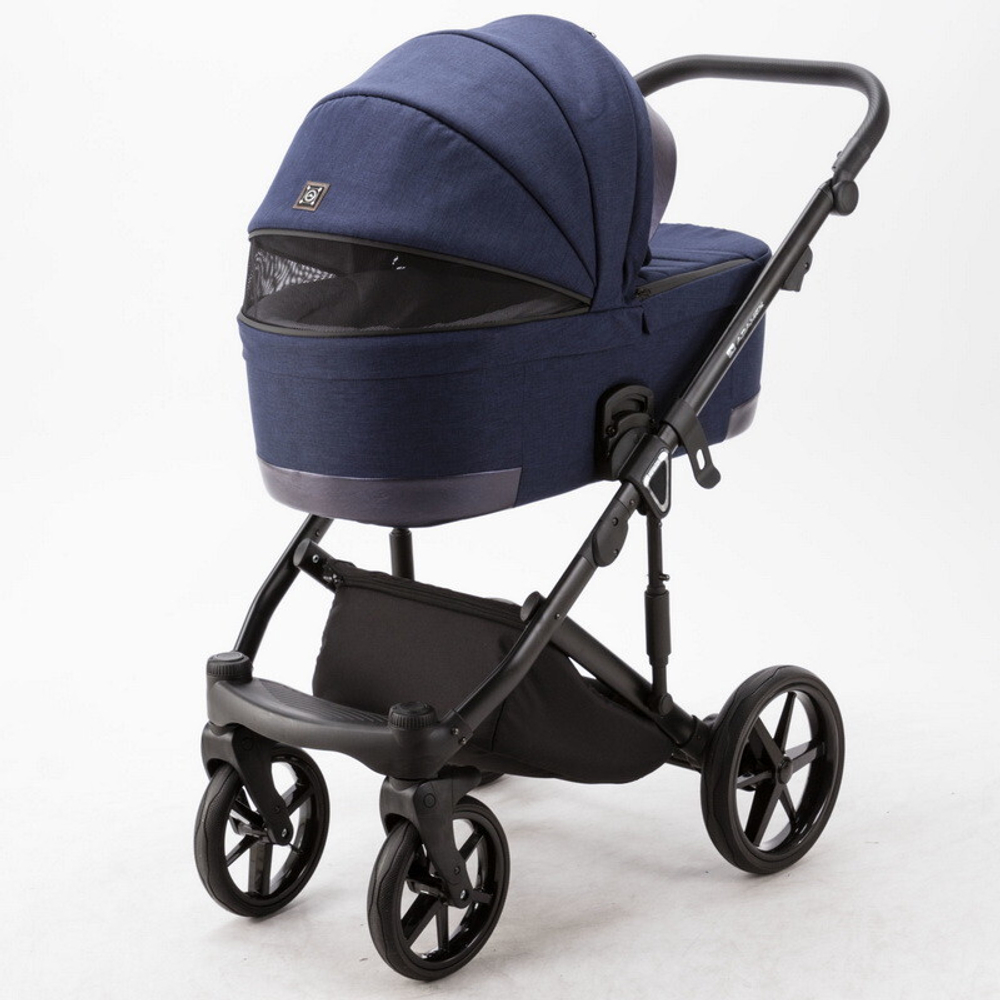 Детская коляска Adamex Marco 2 в 1 GA09 (Т. СИН ТК.+ Т.СИН ПЕРЛ КОЖ. ОТДЕЛКА)