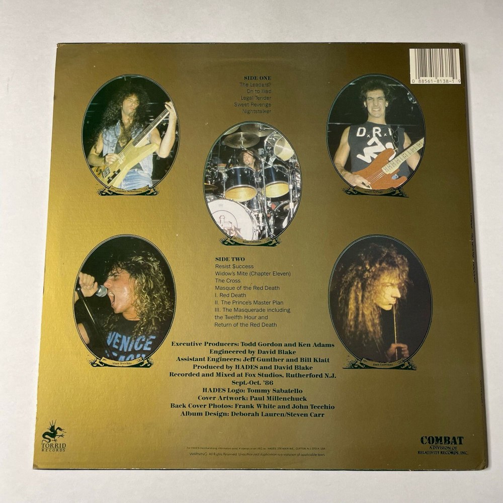 Винтажная виниловая пластинка LP Hades Resisting Success (USA 1987)
