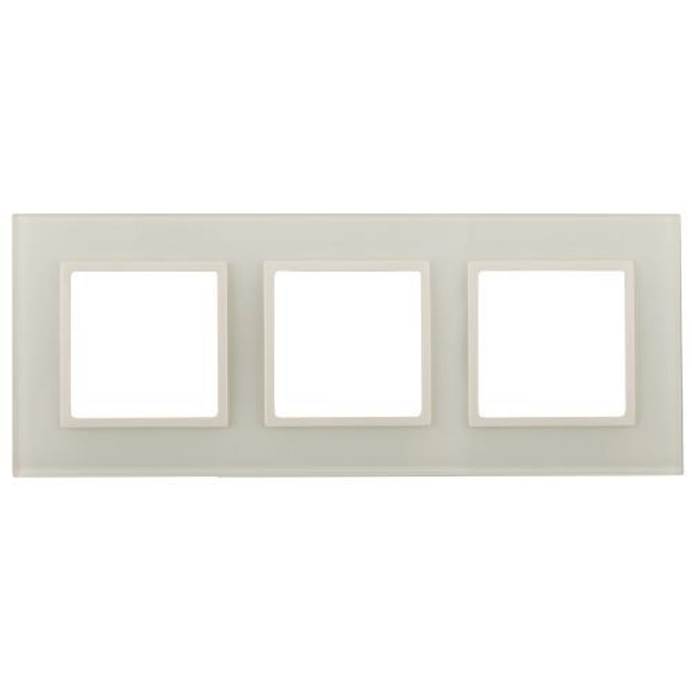 Рамка 3-м 14-5103-02 стекло Elegance сл. кость+сл. кость ЭРА Б0034507