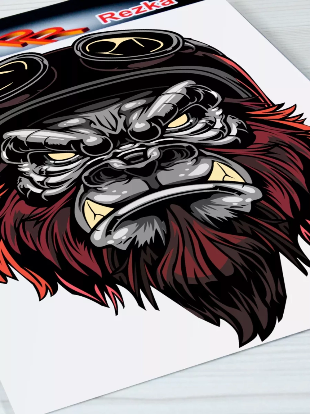 Наклейка - Орк байкер