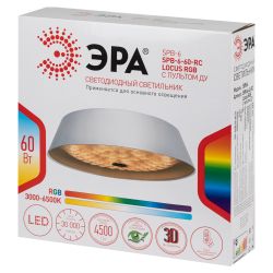 Светильник потолочный светодиодный ЭРА SPB-6-60-RC Locus RGB 60Вт RGB 3000-6500 с ДУ | Светильники SPB-6 с ДУ