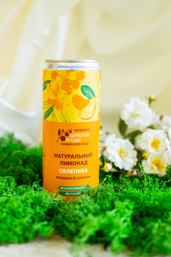 Лимонад с натуральным пюре облепихи, 4 штуки по 330 мл