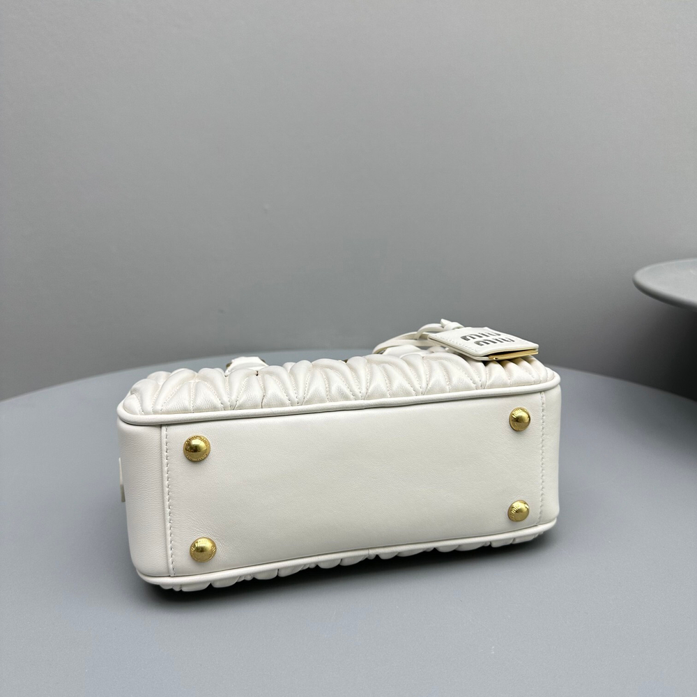 Miu Miu Matelasse Nappa Leather Top Handle Bag 24 cm