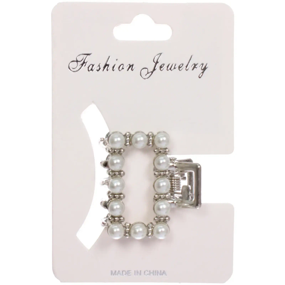 Заколка - крабы для волос на блистере 1шт «PREMIUM», монако, цвет серебро и золото, 2.5*2.6см