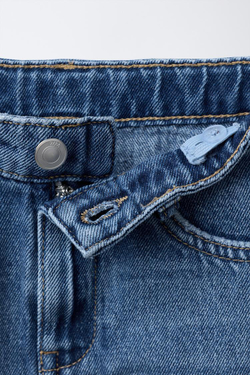 ZARA ДЖИНСОВАЯ ЮБКА МИДИ, СИНИЙ