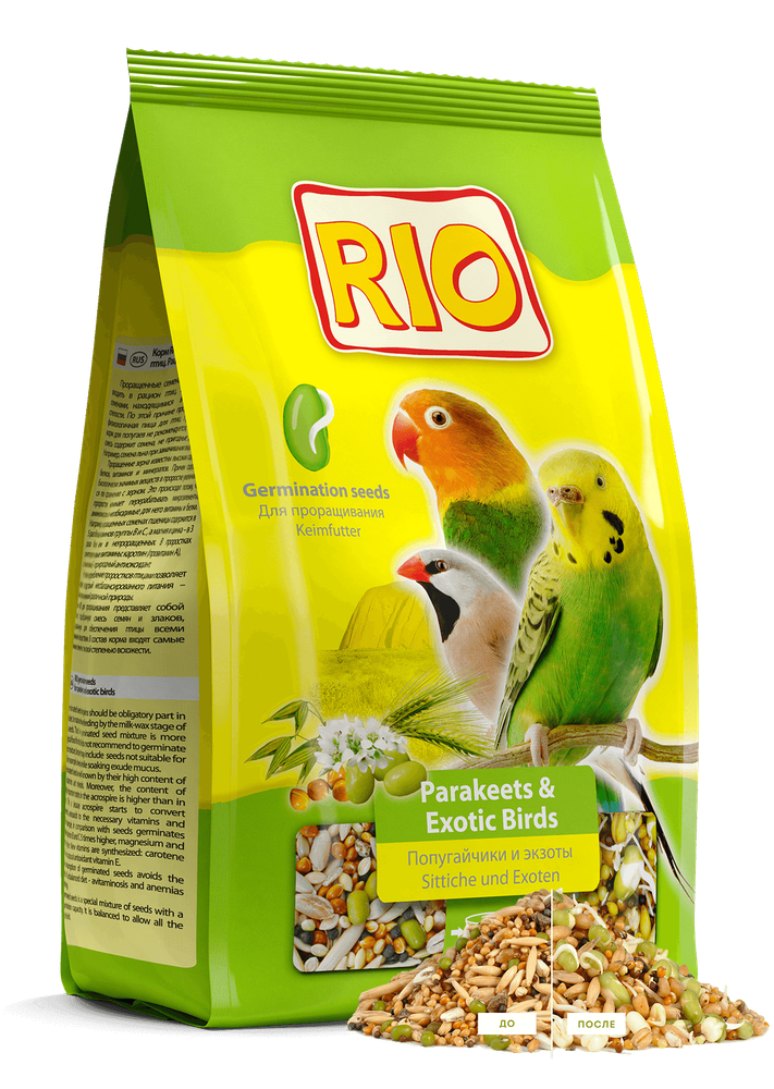 RIO. Корм для проращивания. Рацион для попугаев и экзотических птиц