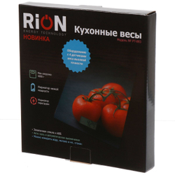 Весы кухонные электронные, стекло, Rion, Томаты, до 5 кг, LCD-дисплей, PT-893