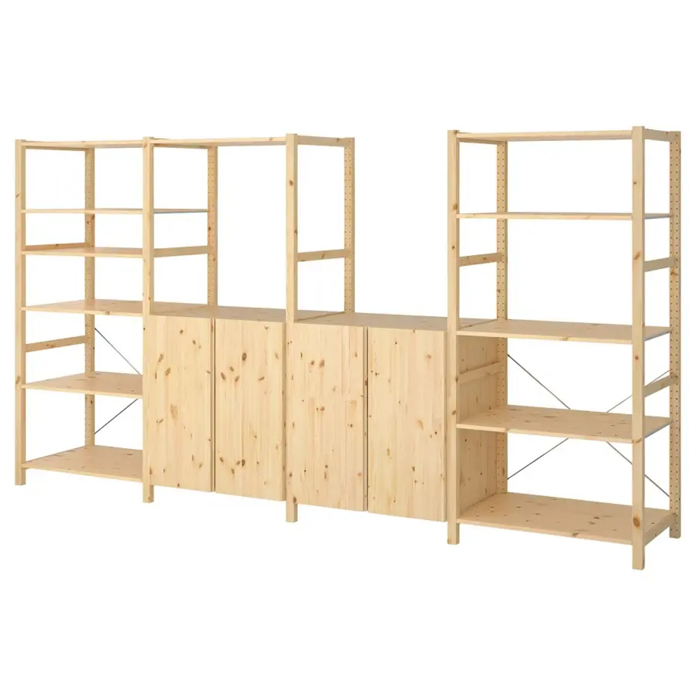 Стеллаж - IKEA IVAR, 344х50х179 см, сосна, ИВАР ИКЕА