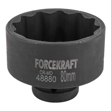 Головка ударная 1'', 80мм (12гр.) FORCEKRAFT FK-48880
