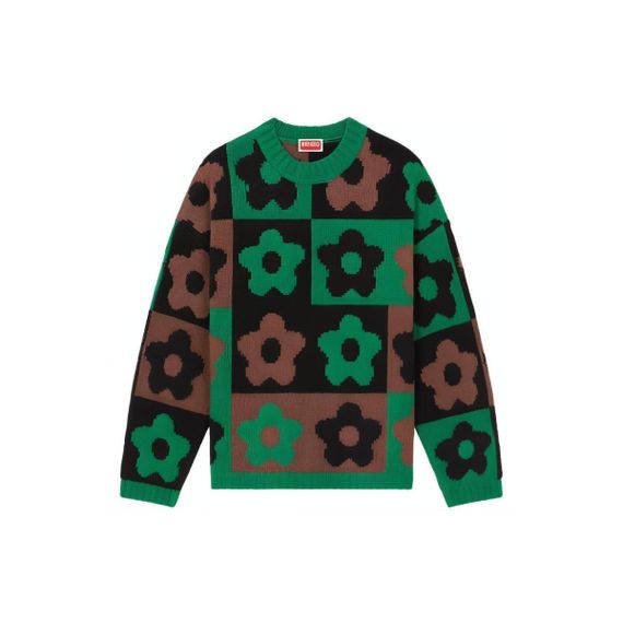 KENZO boke Flower Checkerboard Checked Jumper