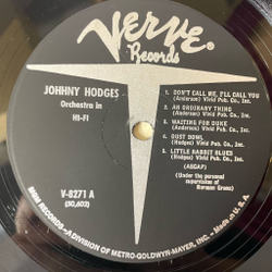 Винтажная виниловая пластинка LP Johnny Hodges And The Ellington Men The Big Sound (USA 1960)