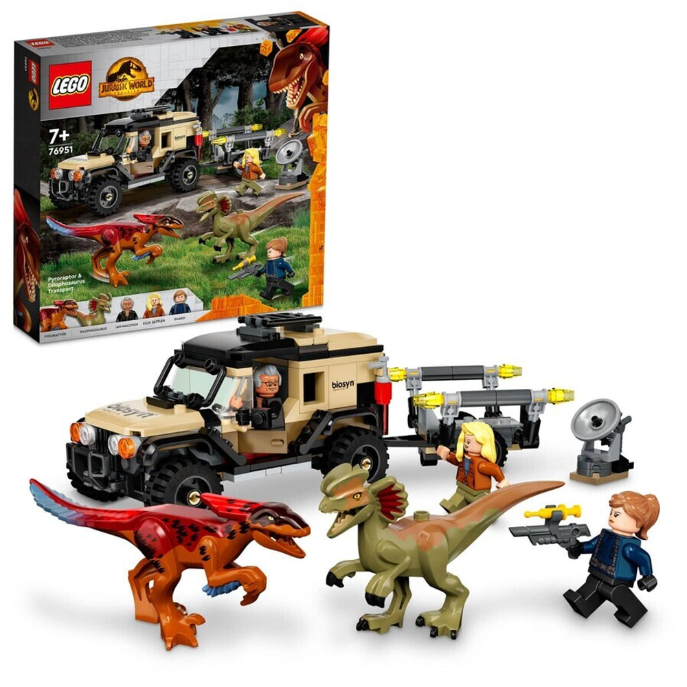 Конструктор LEGO Jurassic World 76951 Перевозка пирораптора и дилофозавра